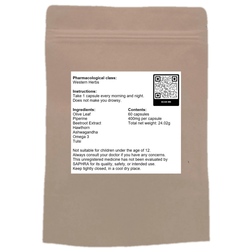 Savvy Remedy Lower High Blood Pressure Pouch Back